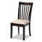 Baxton Studio Minette Sand Upholstered Espresso Brown Finished Wood Dining Chair, PK4 153-9397 - alternate 3